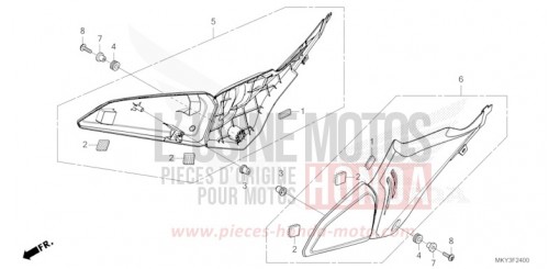 COUVERCLE LATERAL CB650RAP de 2023